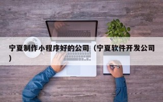 西安宁夏制作小程序好的公司（宁夏软件开发公司）